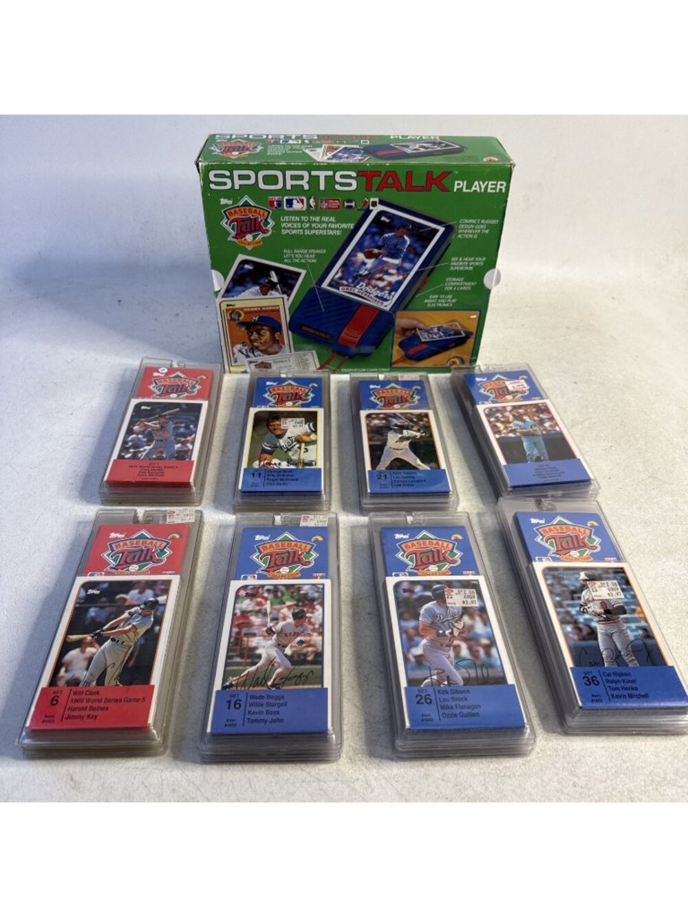 1989 Sports Talk Player - W/40 Card Packs - OPEN BOX- WORKS- Complete Set - READ